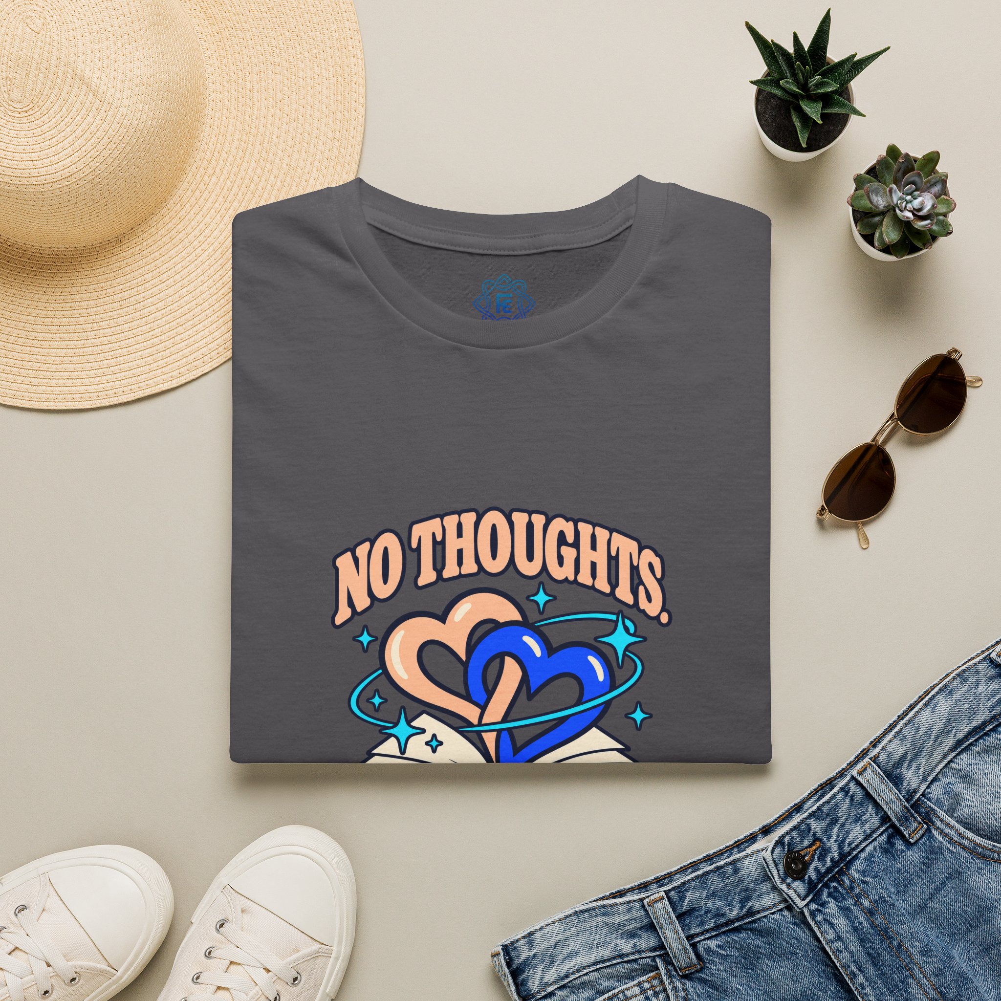 No Thoughts, Just Him Tee — Romance Reader Graphic T-Shirt, Unisex Softstyle - Image 6