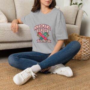 MM Romance Reader Tee — He Fell First MM Romance Graphic T-Shirt, Unisex Softstyle