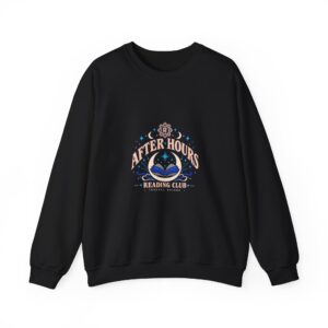 After Hours Reading Club Crewneck Sweatshirt — Fractal Enigma Graphic Sweatshirt, Unisex