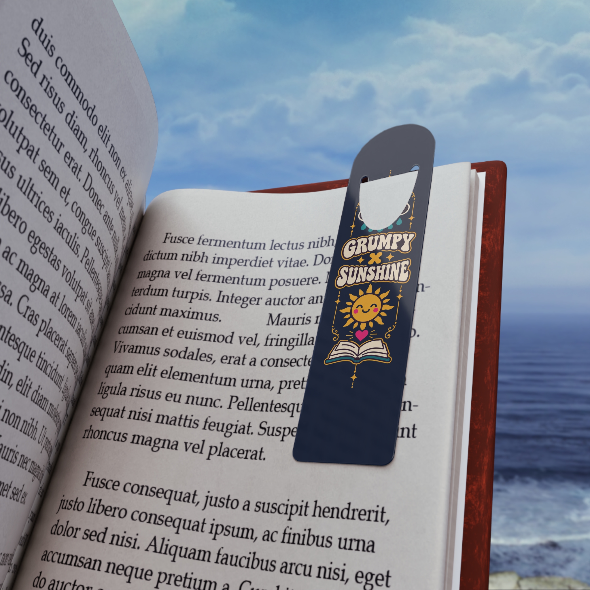 Grumpy × Sunshine Bookmark — Aluminum Bookmark for Romance Readers - Image 4