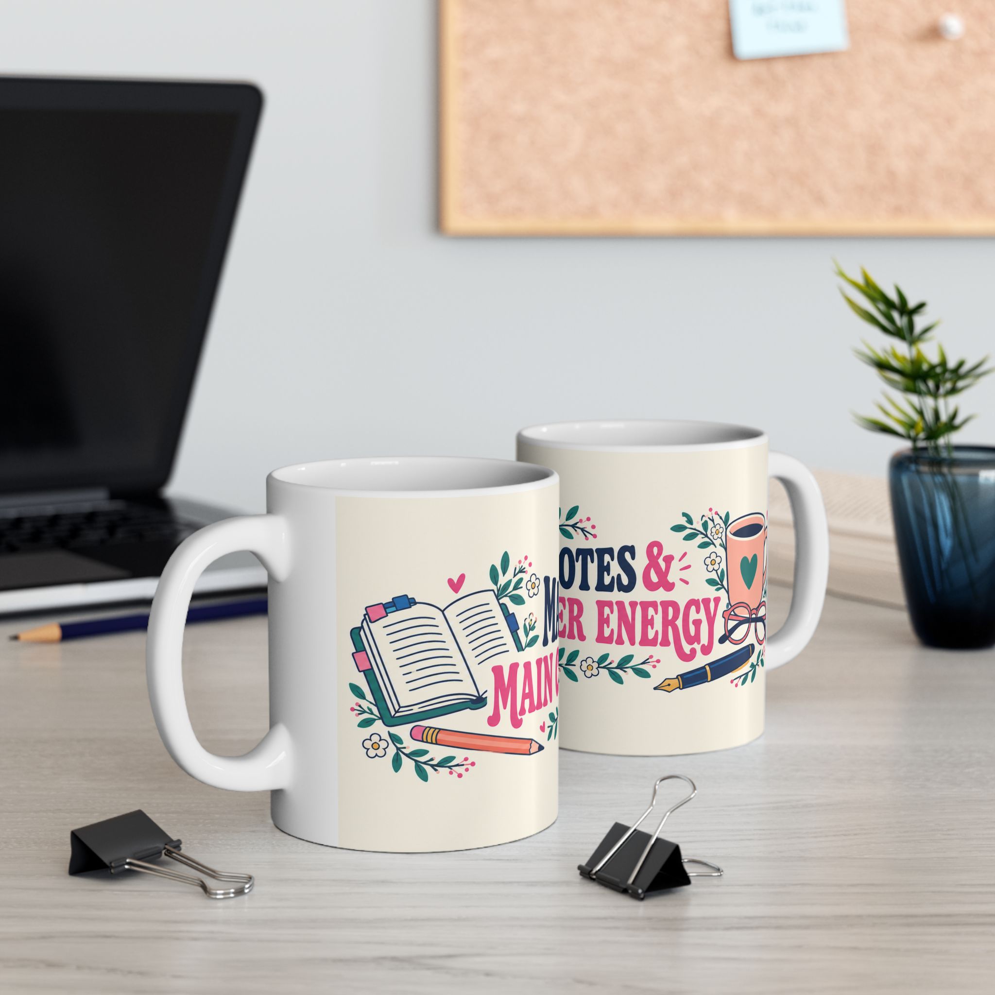 Margin Notes Mug — Main Character Energy Wraparound Ceramic Mug, 11oz - Image 5