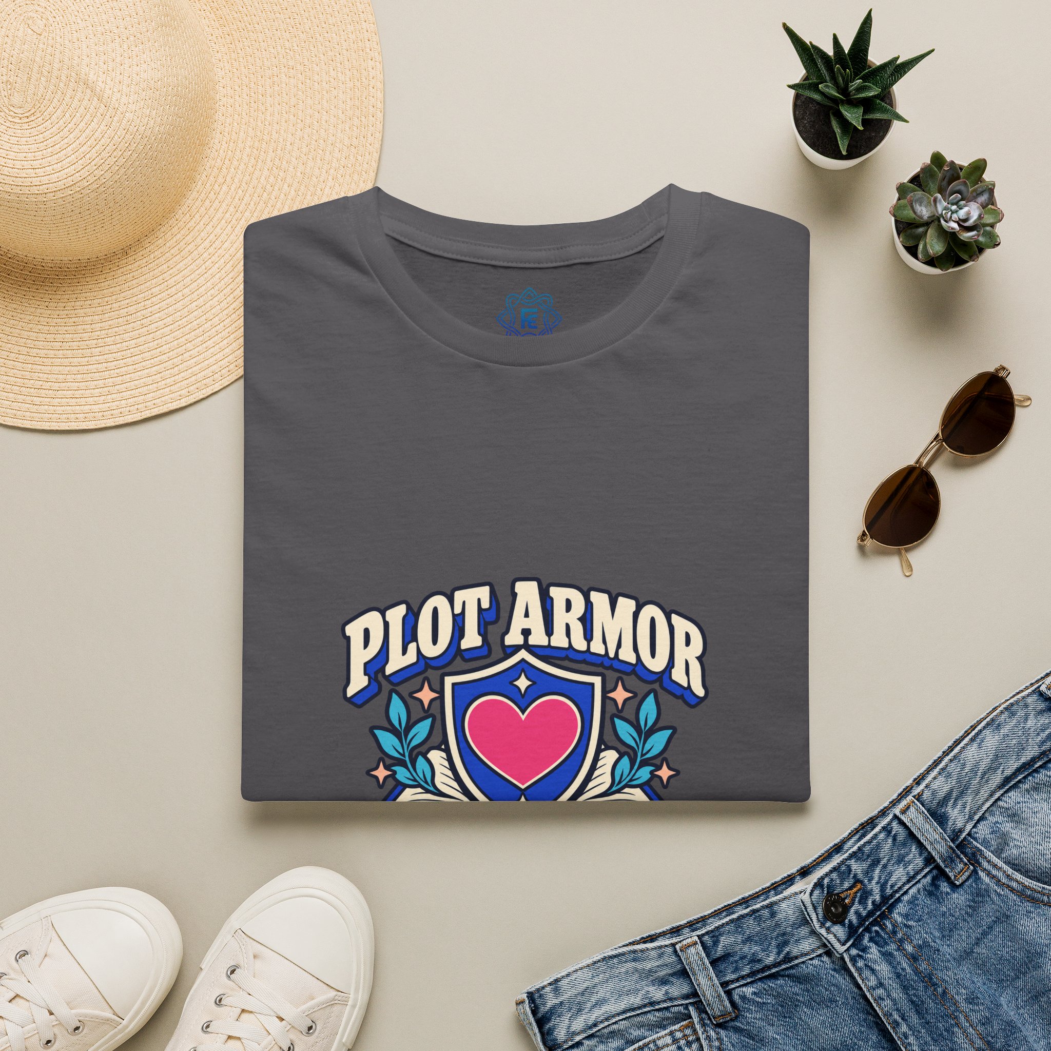 Plot Armor for My Feelings Tee — Book Lover Graphic T-Shirt, Unisex Softstyle - Image 6