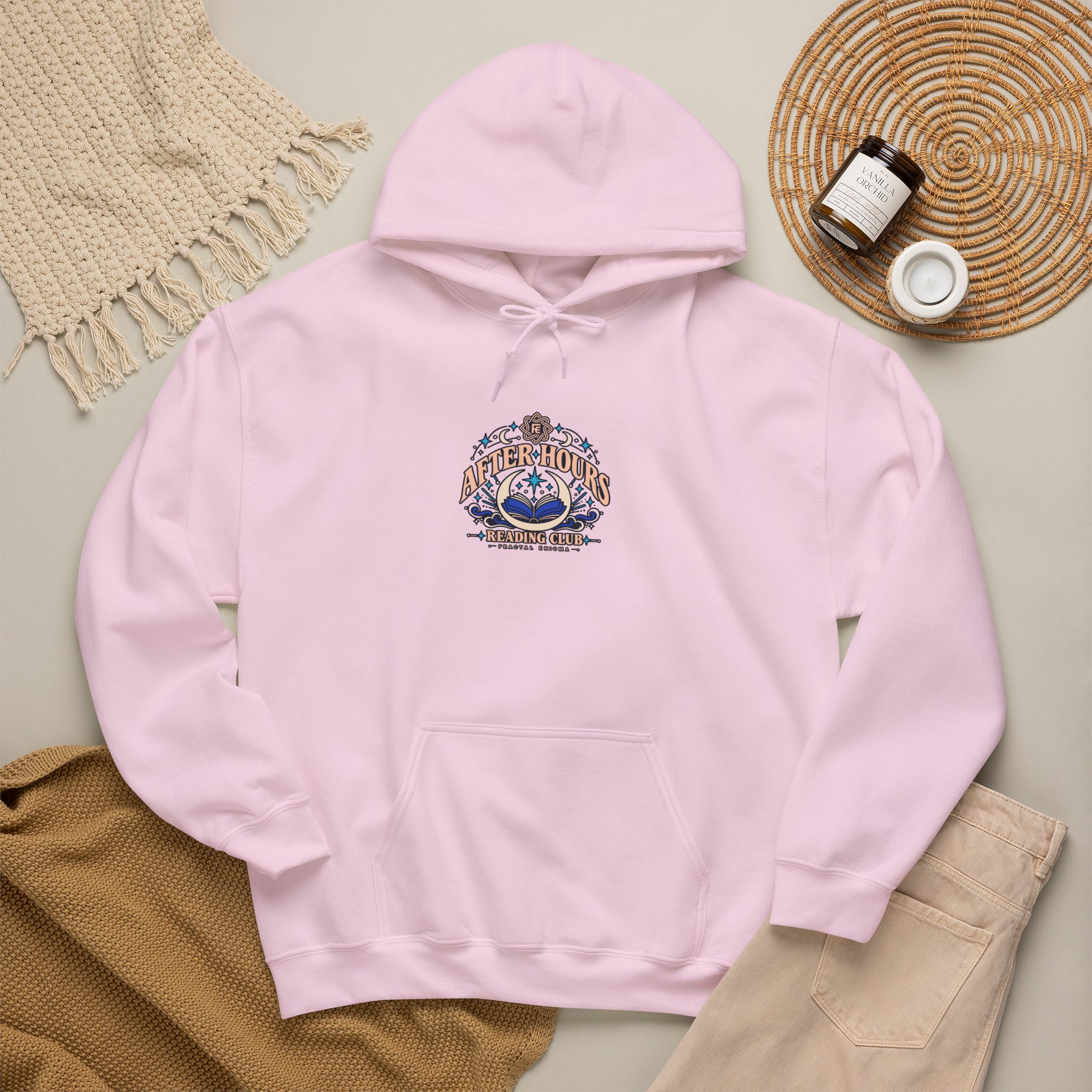 After Hours Reading Club Hoodie — Fractal Enigma Graphic Hooded Sweatshirt, Unisex - Image 18