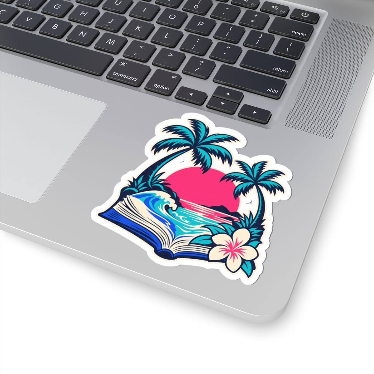 Tropical Reading Escape Sticker — Beach Read Kiss-Cut Vinyl Sticker - Image 5