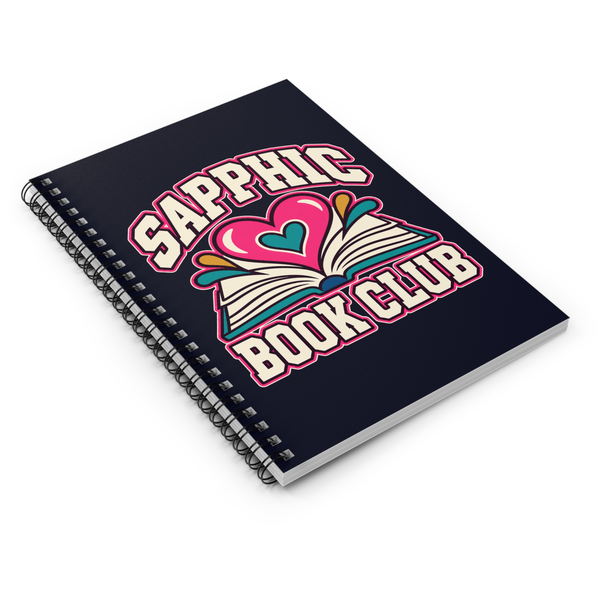 Sapphic Book Club Spiral Notebook — WLW Romance Reader Ruled Notebook, 6″ × 8″ - Image 3