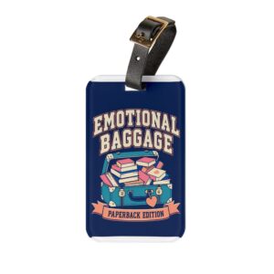 Emotional Baggage Luggage Tag — Paperback Edition Book Lover Bag Tag